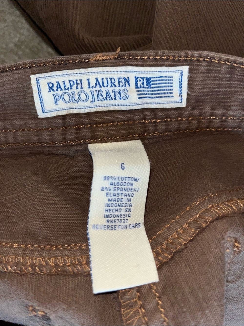 Ralph Lauren Chocolate Brown Corduroy Midi Skirt - Picture 4 of 4